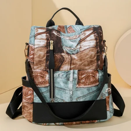 Retro Contrast Commuter Backpack