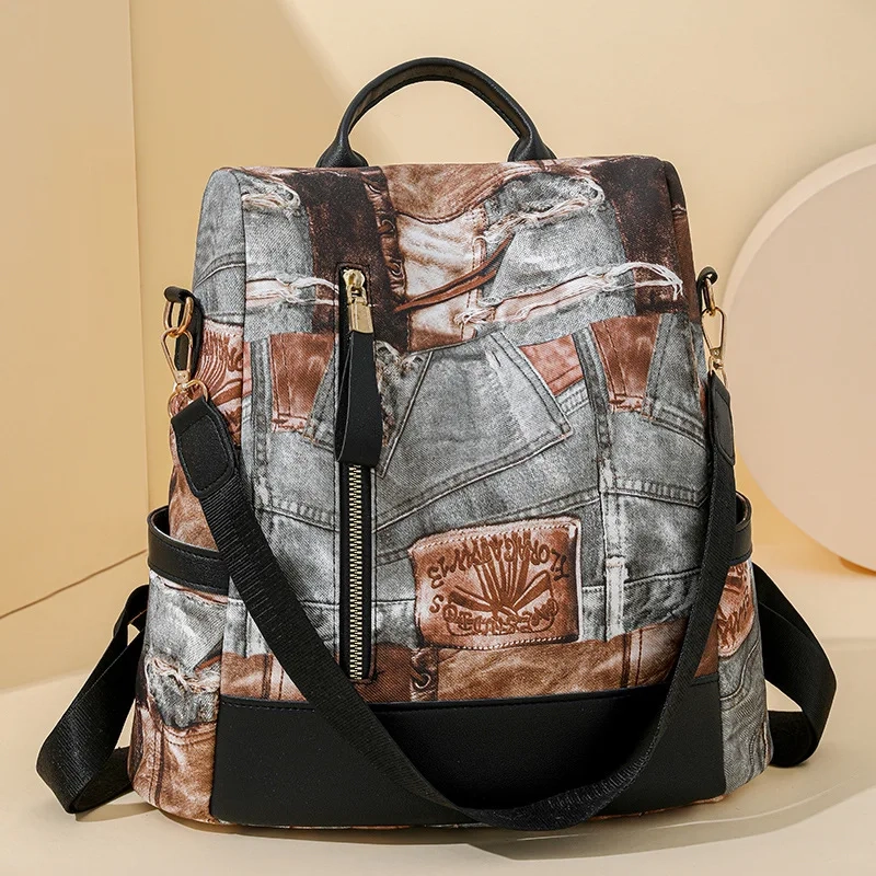 Retro Contrast Commuter Backpack - Image 6