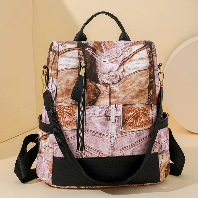 Retro Contrast Commuter Backpack - Image 7