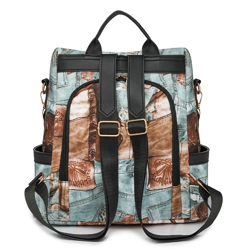 Retro Contrast Commuter Backpack - Image 5