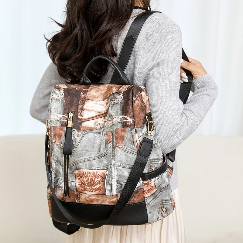 Retro Contrast Commuter Backpack - Image 2