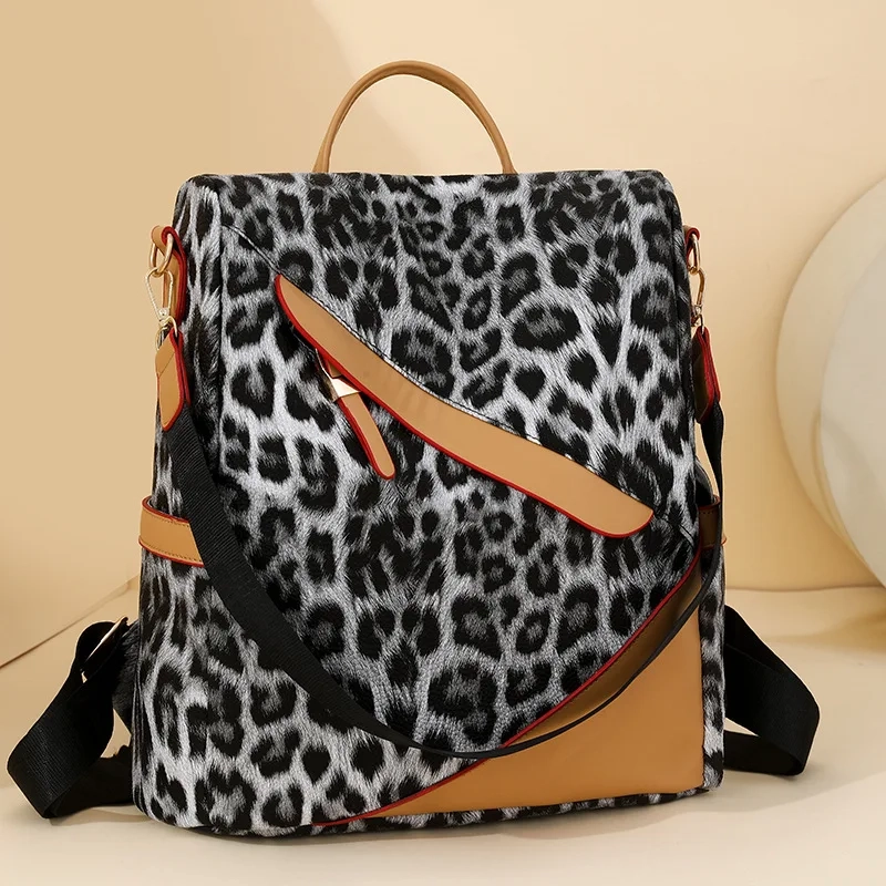 Leopard Print Commuter Backpack - Image 6