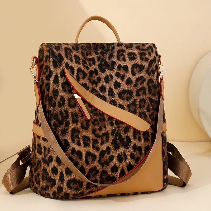 Leopard Print Commuter Backpack
