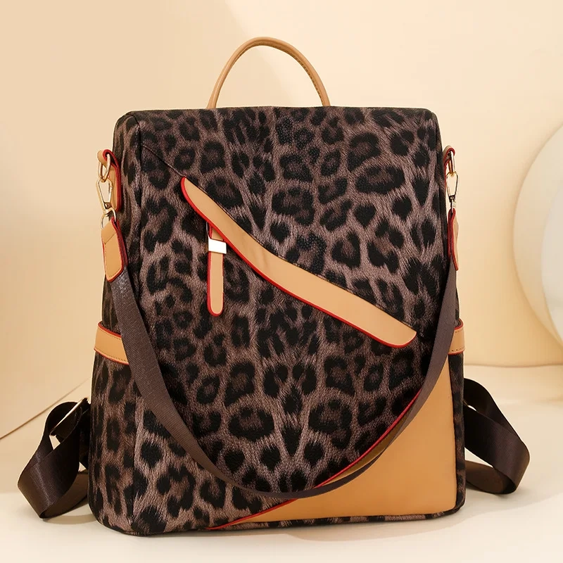 Leopard Print Commuter Backpack - Image 7