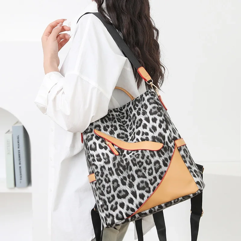 Leopard Print Commuter Backpack - Image 3