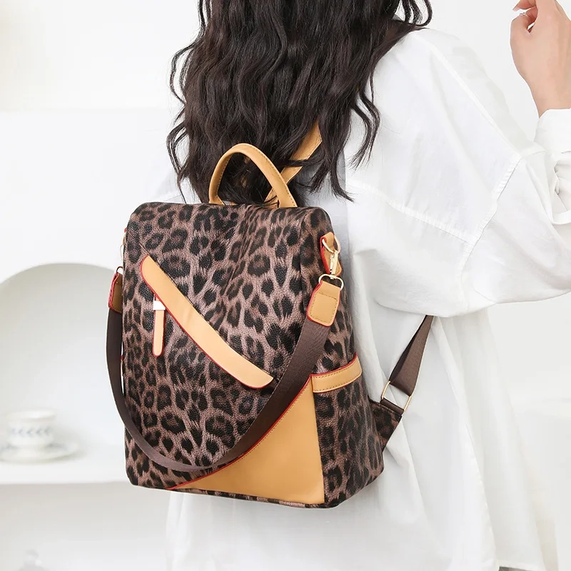 Leopard Print Commuter Backpack - Image 2