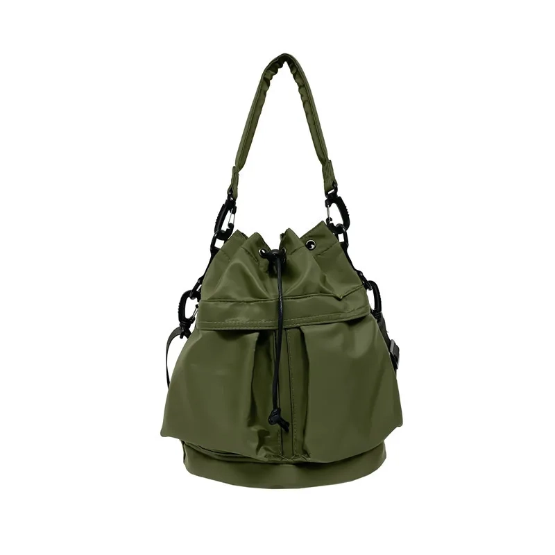 Large Capacity Drawstring Bucket Bag - Image 5