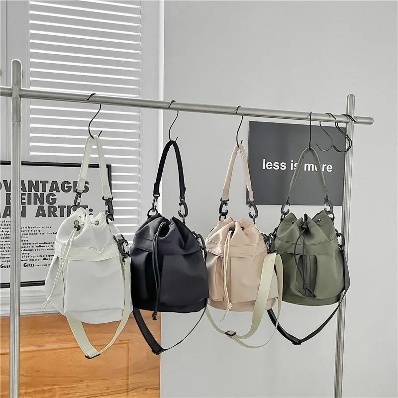 Large Capacity Drawstring Bucket Bag - Image 3