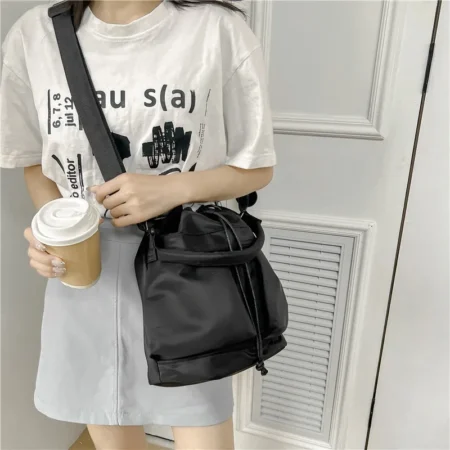 Large Capacity Drawstring Bucket Bag