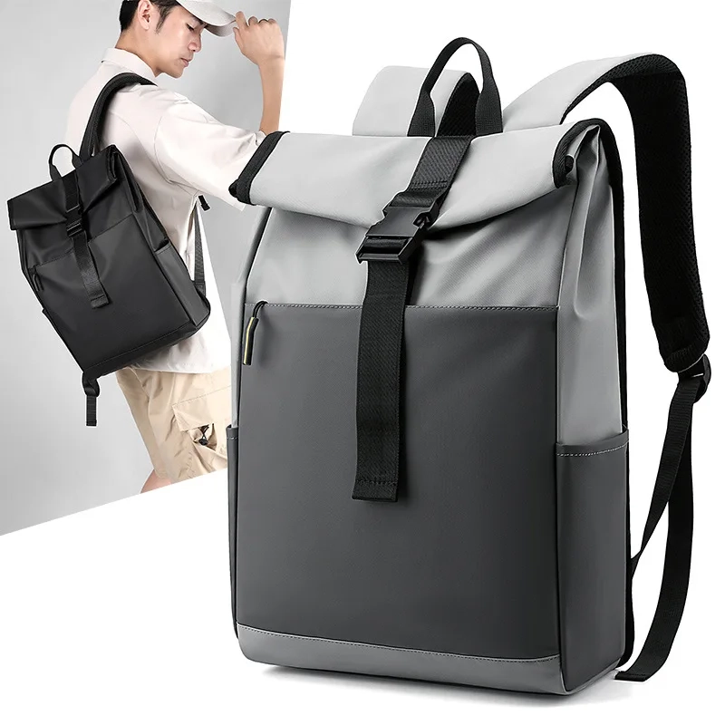 Roll-Top Commuter Laptop Backpack