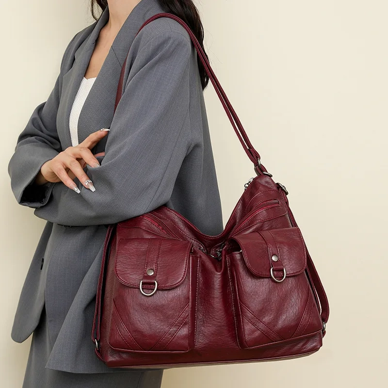 Retro Multi-Way PU Backpack - Image 3
