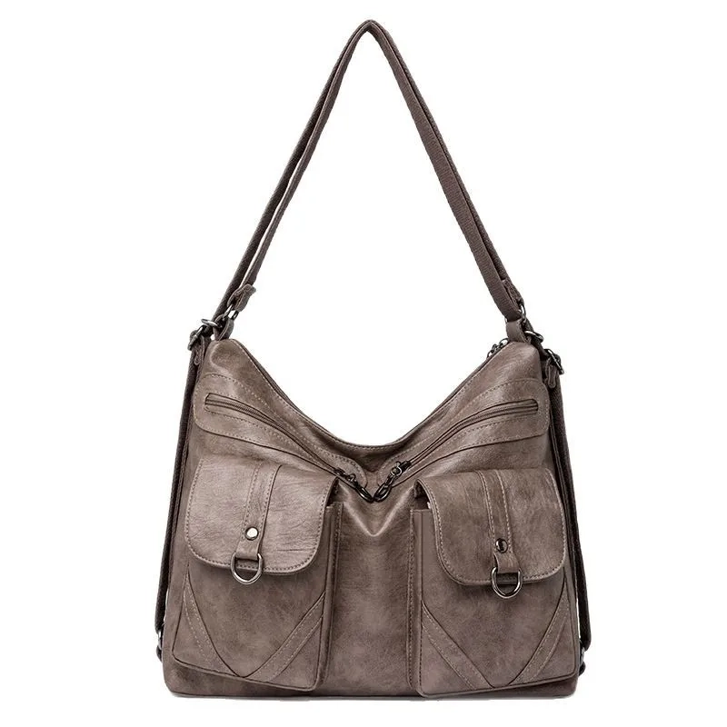 Retro Multi-Way PU Backpack - Image 5