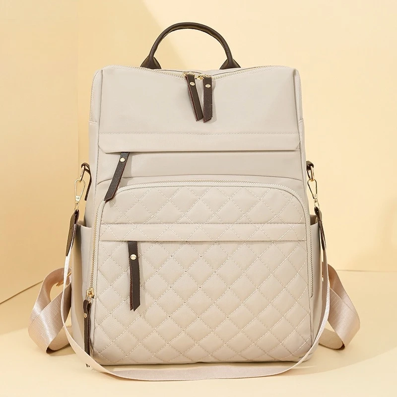 Water-Repellent Quilted Commuter Backpack - Image 3