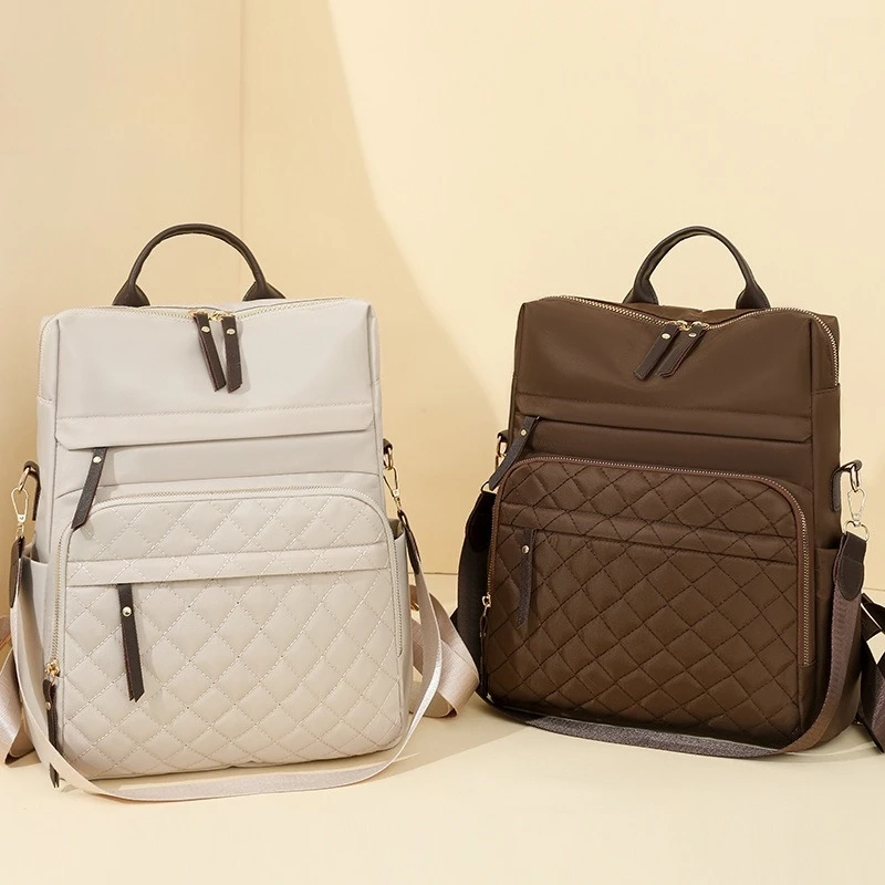 Water-Repellent Quilted Commuter Backpack - Image 4