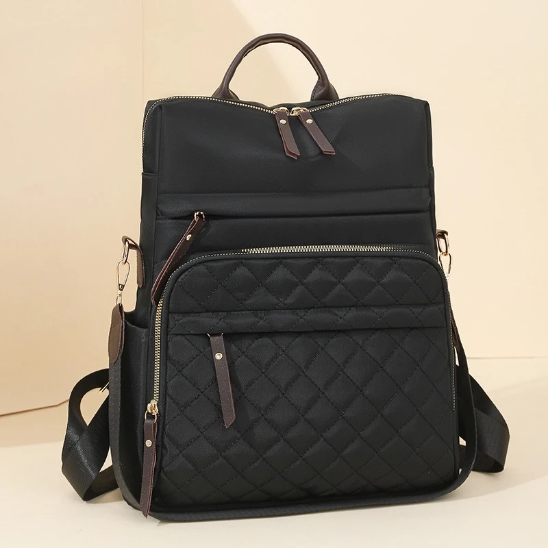 Water-Repellent Quilted Commuter Backpack
