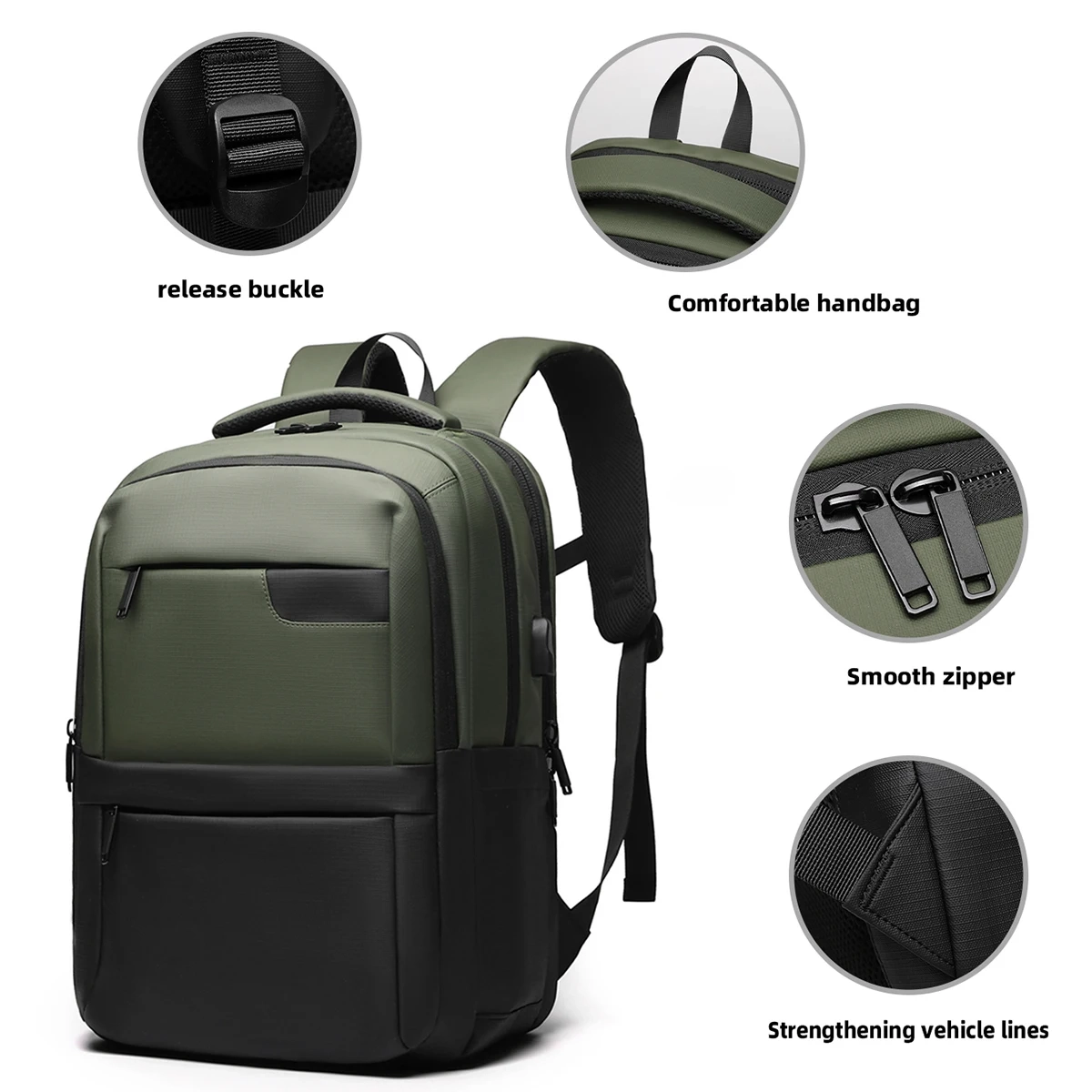 Large-Capacity Travel Laptop Backpack - Image 4