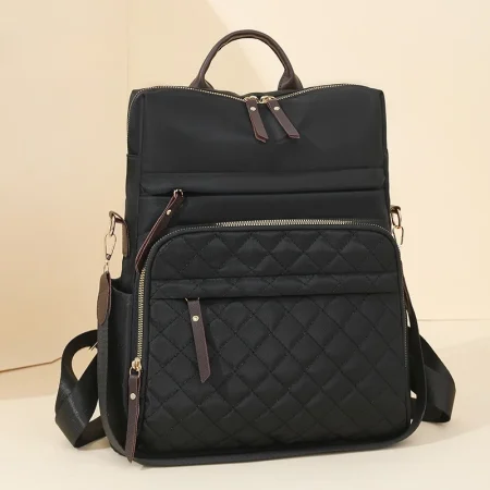 Water-Repellent Quilted Commuter Backpack