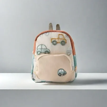 Car Embroidered Kindergarten Backpack