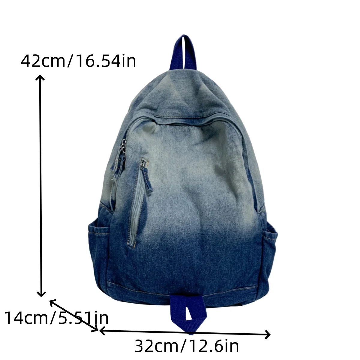 Washed Denim Everyday Backpack - Image 6