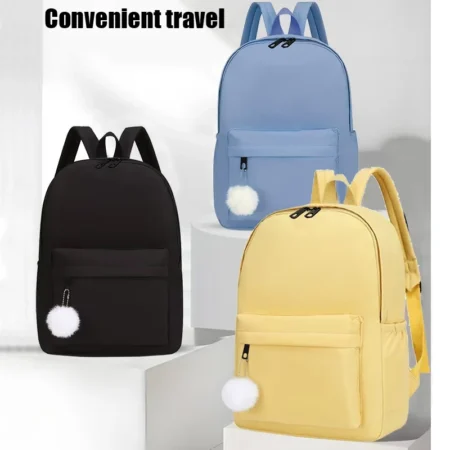 Lightweight Pom-Pom Backpack
