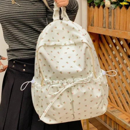 Cute Striped School Backpack