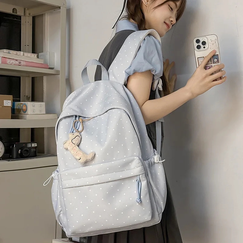 Polka Dot School Backpack - Image 2