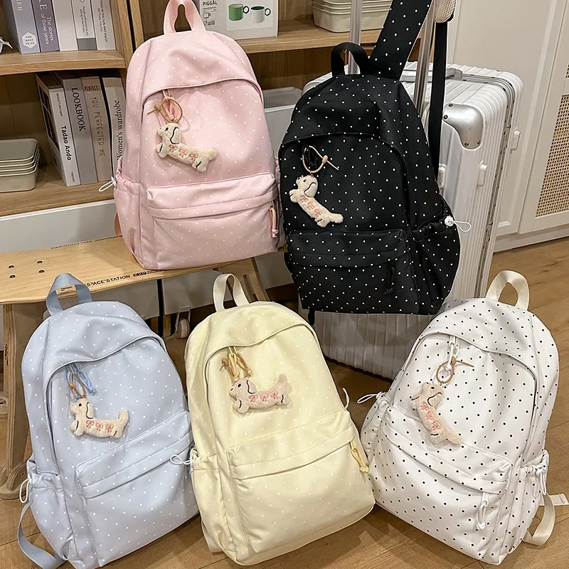 Polka Dot School Backpack - Image 3
