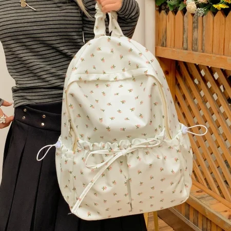 Cute Striped School Backpack