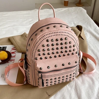 Rivet Trim PU Backpack - Image 11