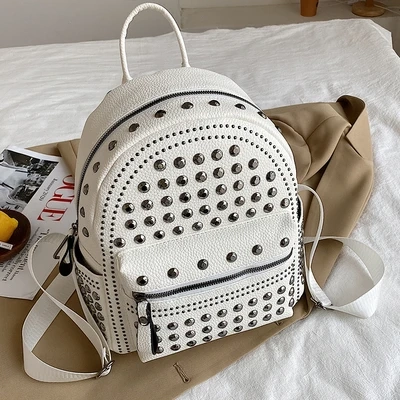Rivet Trim PU Backpack - Image 12