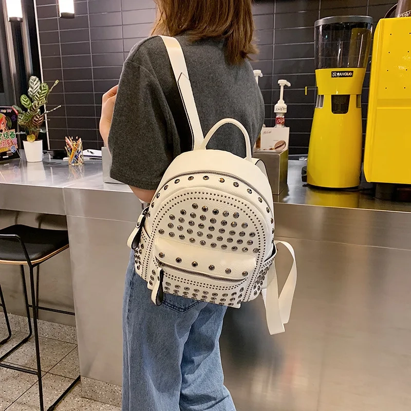 Rivet Trim PU Backpack - Image 2