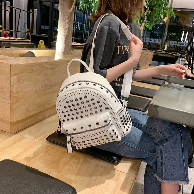 Rivet Trim PU Backpack - Image 3