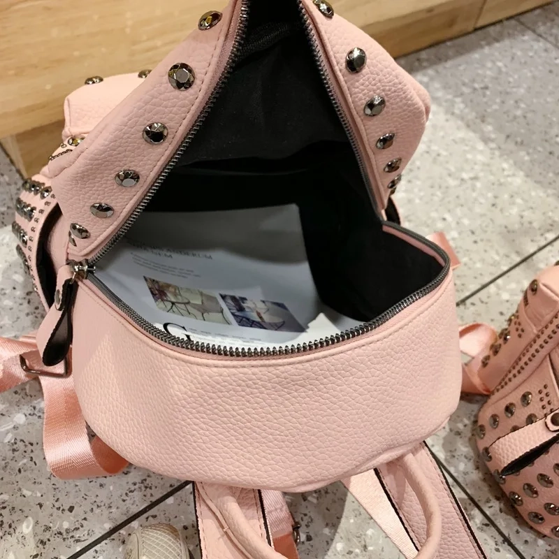 Rivet Trim PU Backpack - Image 5