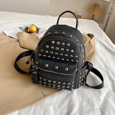 Rivet Trim PU Backpack - Image 7
