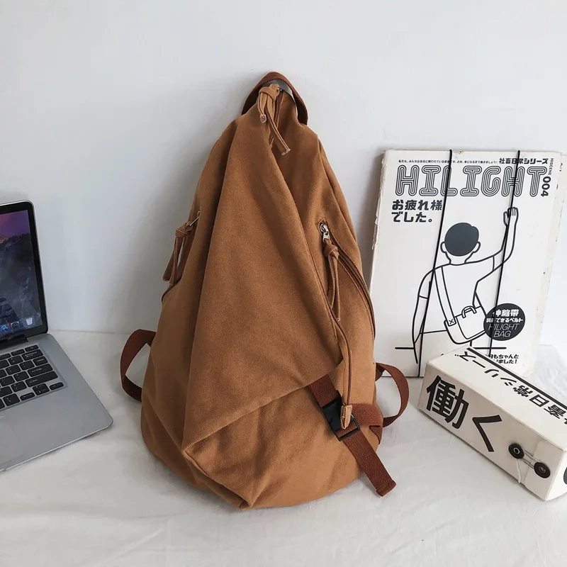 Large Washed Canvas Backpack - Image 8