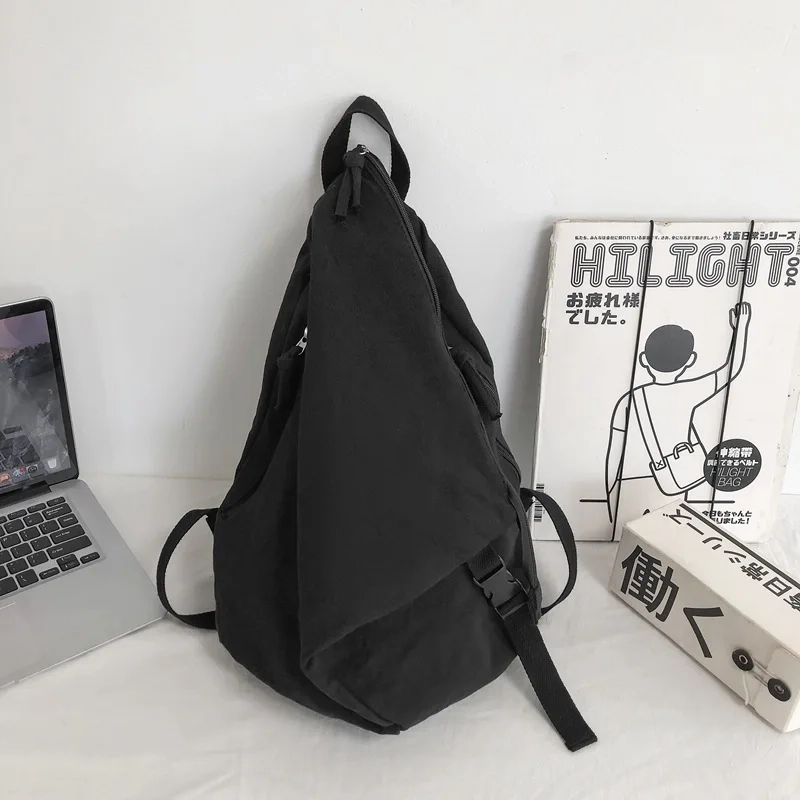 Large Washed Canvas Backpack - Image 7