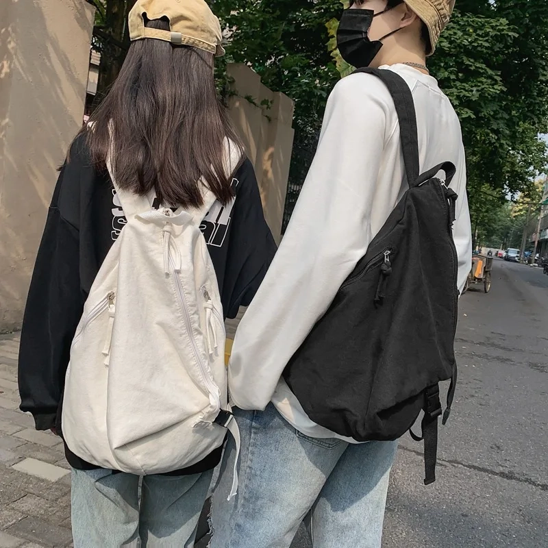 Large Washed Canvas Backpack - Image 3