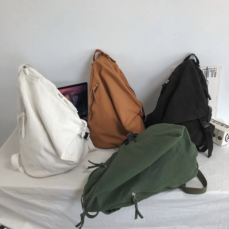 Large Washed Canvas Backpack - Image 6