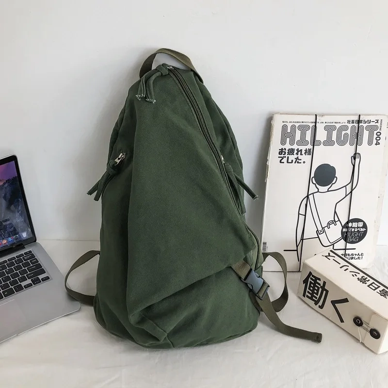Large Washed Canvas Backpack - Image 9