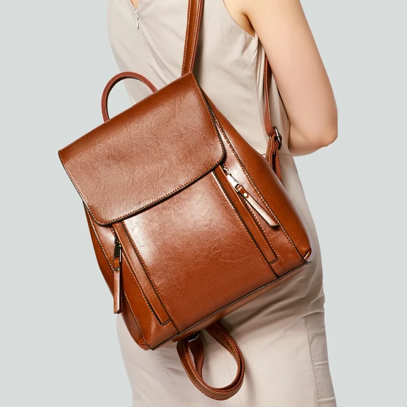 Leather Convertible Backpack