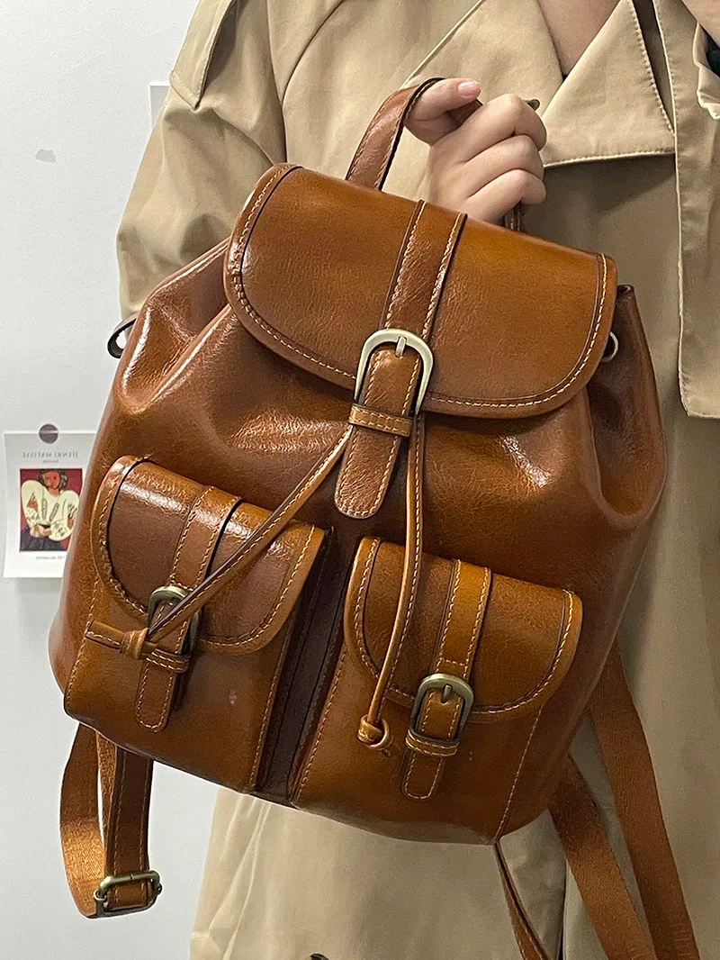 Vintage Flap Commuter Backpack