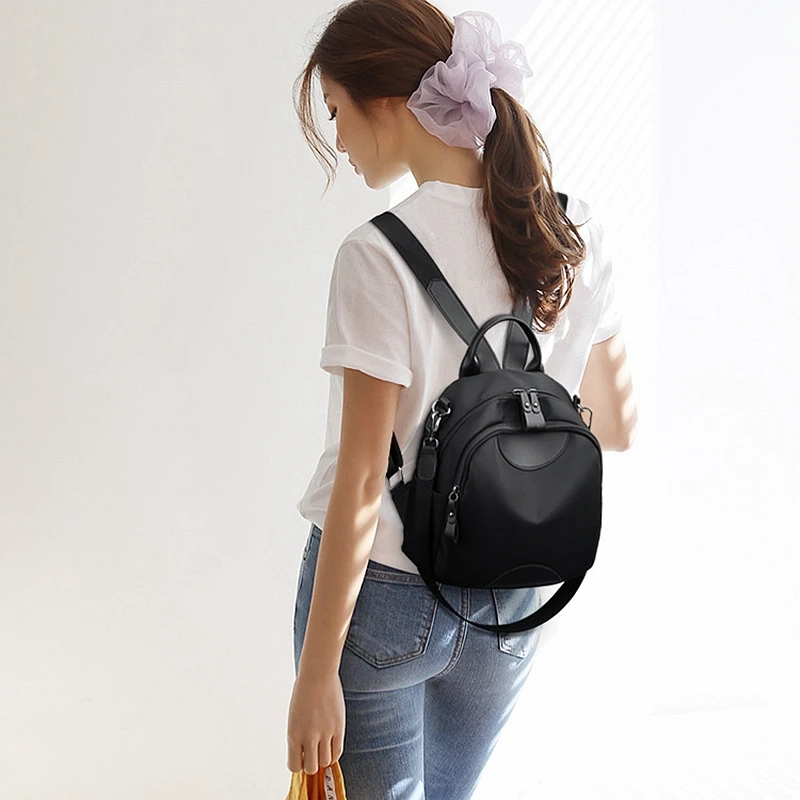 Lightweight Striped Nylon Backpack - Image 3