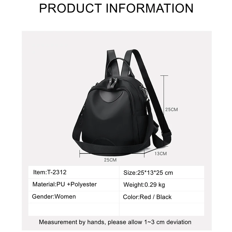 Lightweight Striped Nylon Backpack - Image 5