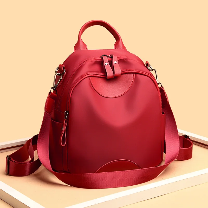 Lightweight Striped Nylon Backpack