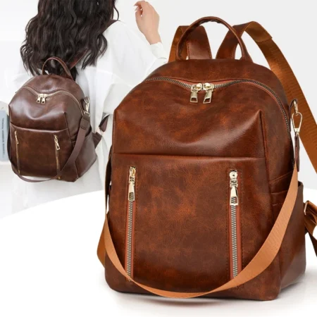 Minimalist PU Commuter Backpack