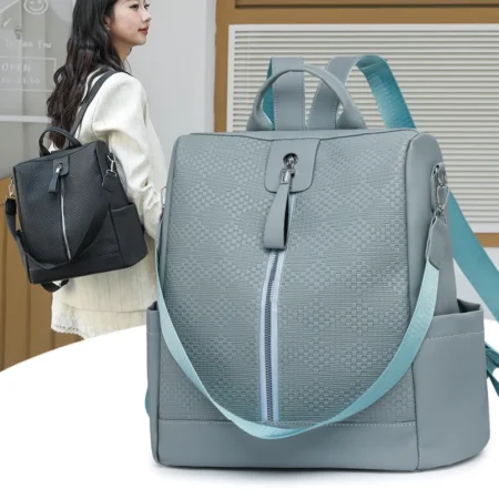 Diamond Quilted PU Backpack