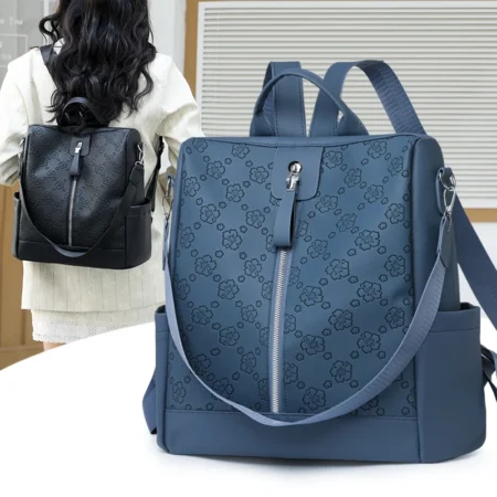 Floral Accent PU Backpack