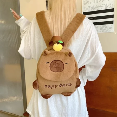 Plush Capybara Mini Backpack