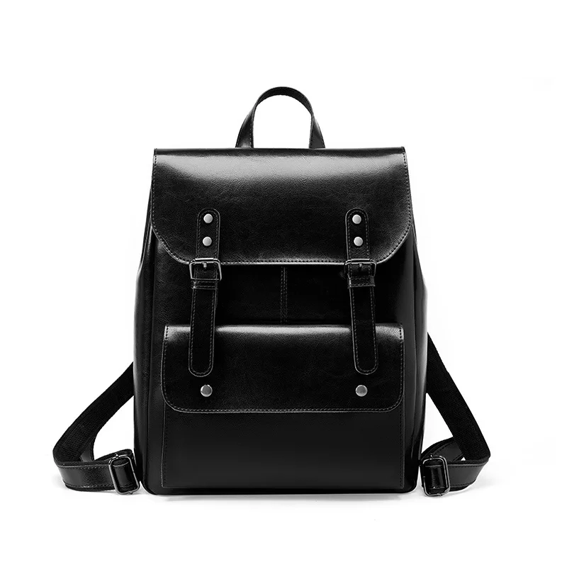 Vintage Leather Laptop Backpack - Image 7