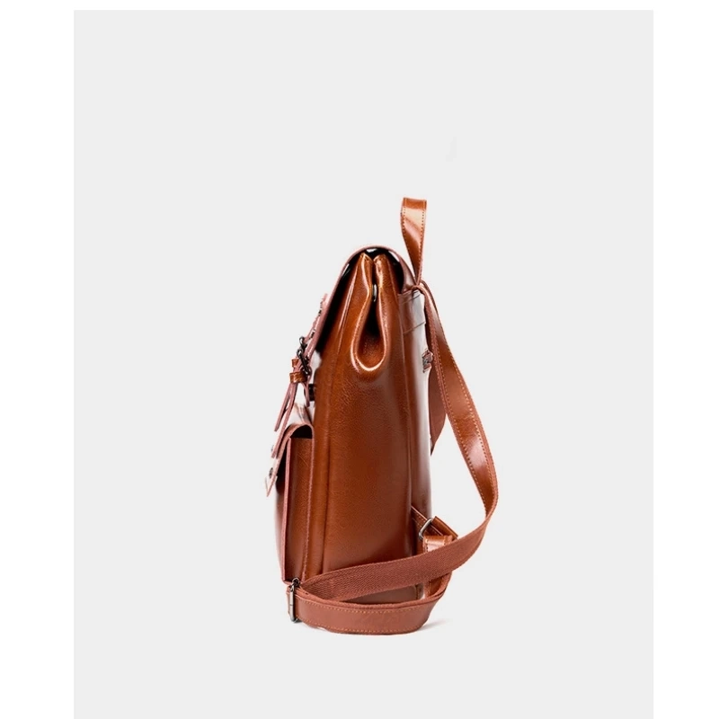 Vintage Leather Laptop Backpack - Image 3
